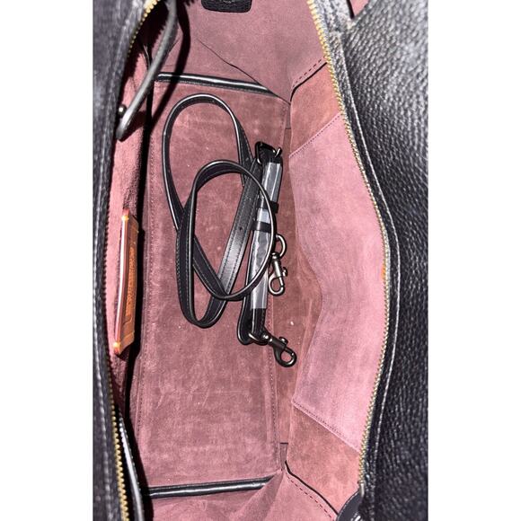 Coach 1941 Shadow Carryall 53403 Black Pebble Leather Glovetanned Shoulder Cross - Picture 5 of 5